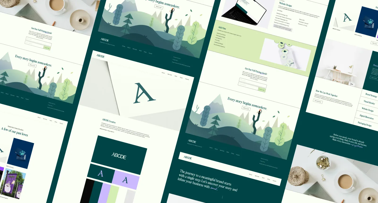 absihdee (ABCDE) website shown in a laptop mockup